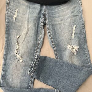 Distressed Light Blue Women's Jeans (maternity)